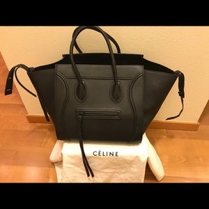 Celine Phantom bag// Black//suede interior